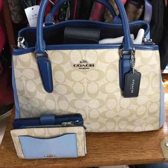 Coach Handbags - COACH SMALL MARGOT CARRYALL & WALLET NWT